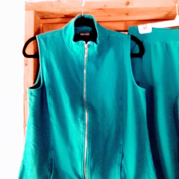 Chico's Additions Cotton Stretch Knit Vest and Pants Outfit Chico's 1 M/L - Picture 3 of 4